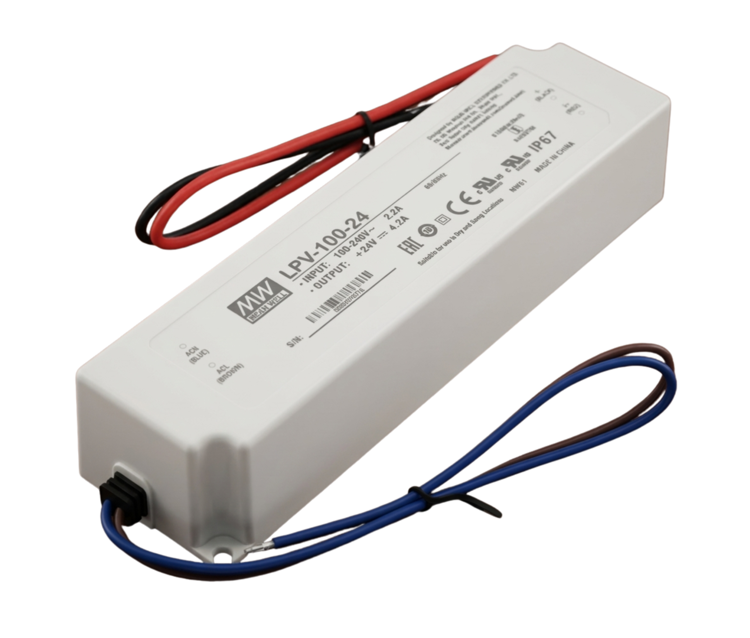 meanwell lpv 100 24, led power supply 24v 100w