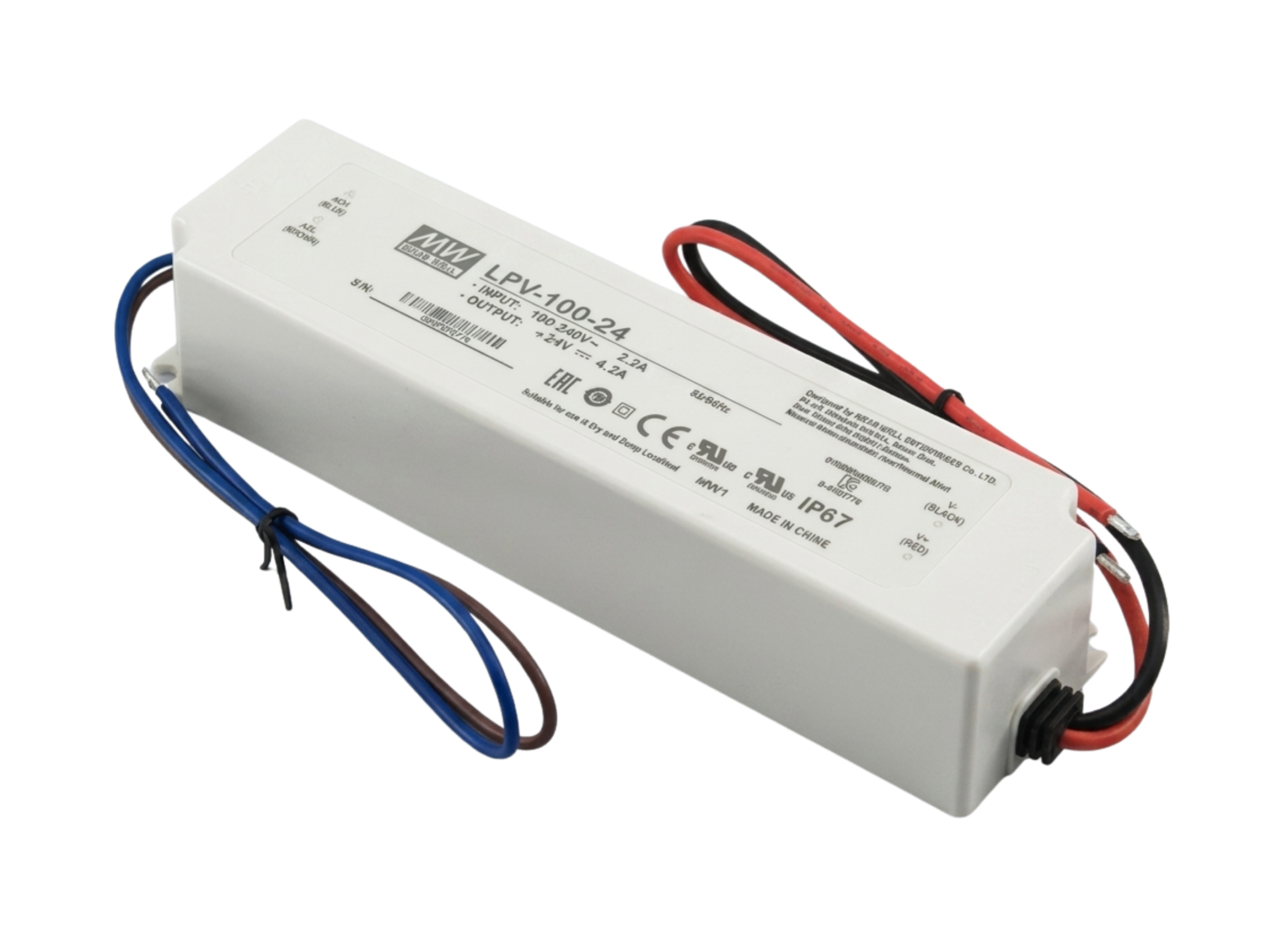 meanwell lpv 100 24, led power supply 24v 100w