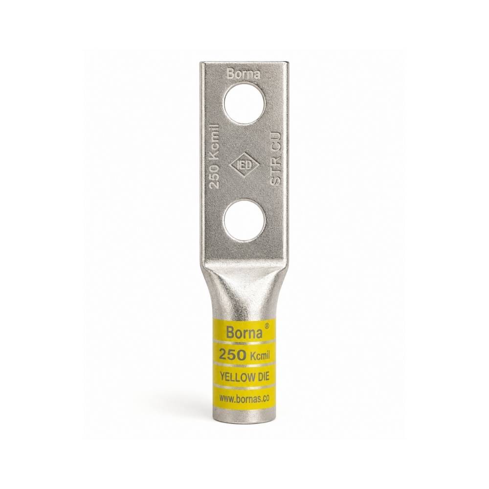 Tin-plated Copper 2-Hole: 250 Kcmil