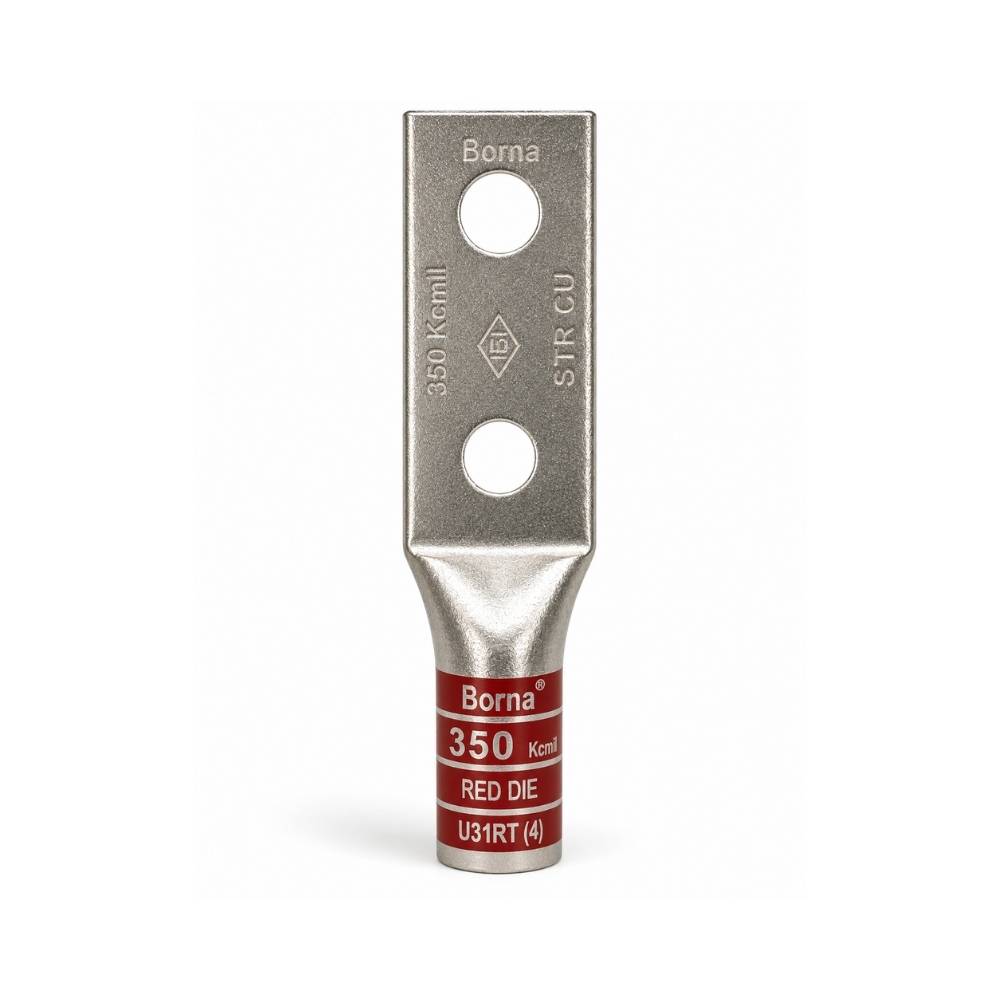 Tin-plated Copper 2-Hole: 350 Kcmil