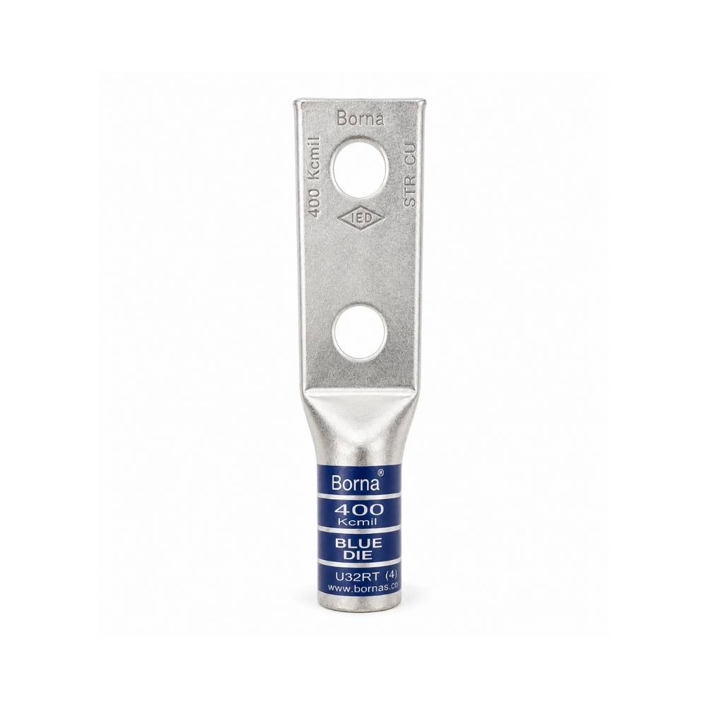 Tin-plated Copper 2-Hole: 400 Kcmil