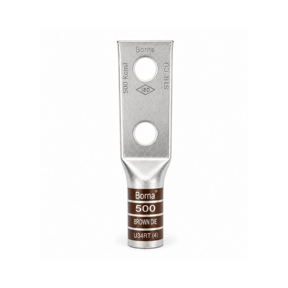 Tin-plated Copper 2-Hole: 500 Kcmil