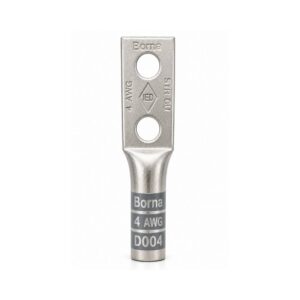 Tin-plated Copper 2-Hole: 004 AWG