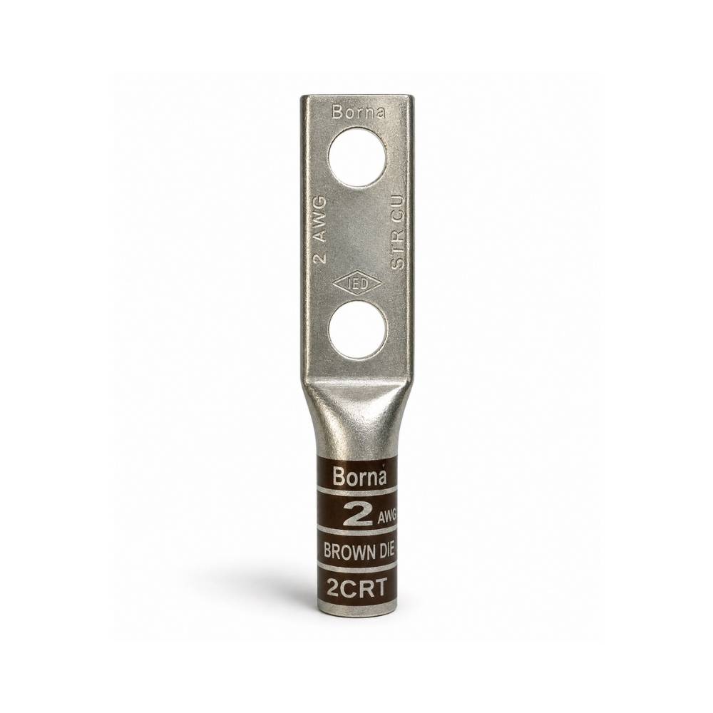 Tin-plated Copper 2-Hole: 002 AWG
