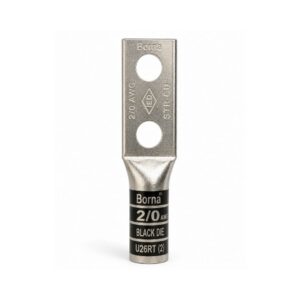 Tin-plated Copper 2-Hole: 2/0 AWG